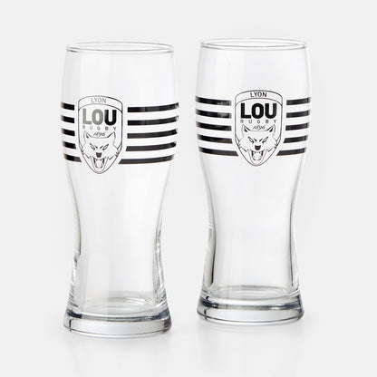 SET 2 VERRES A BIERE LOU