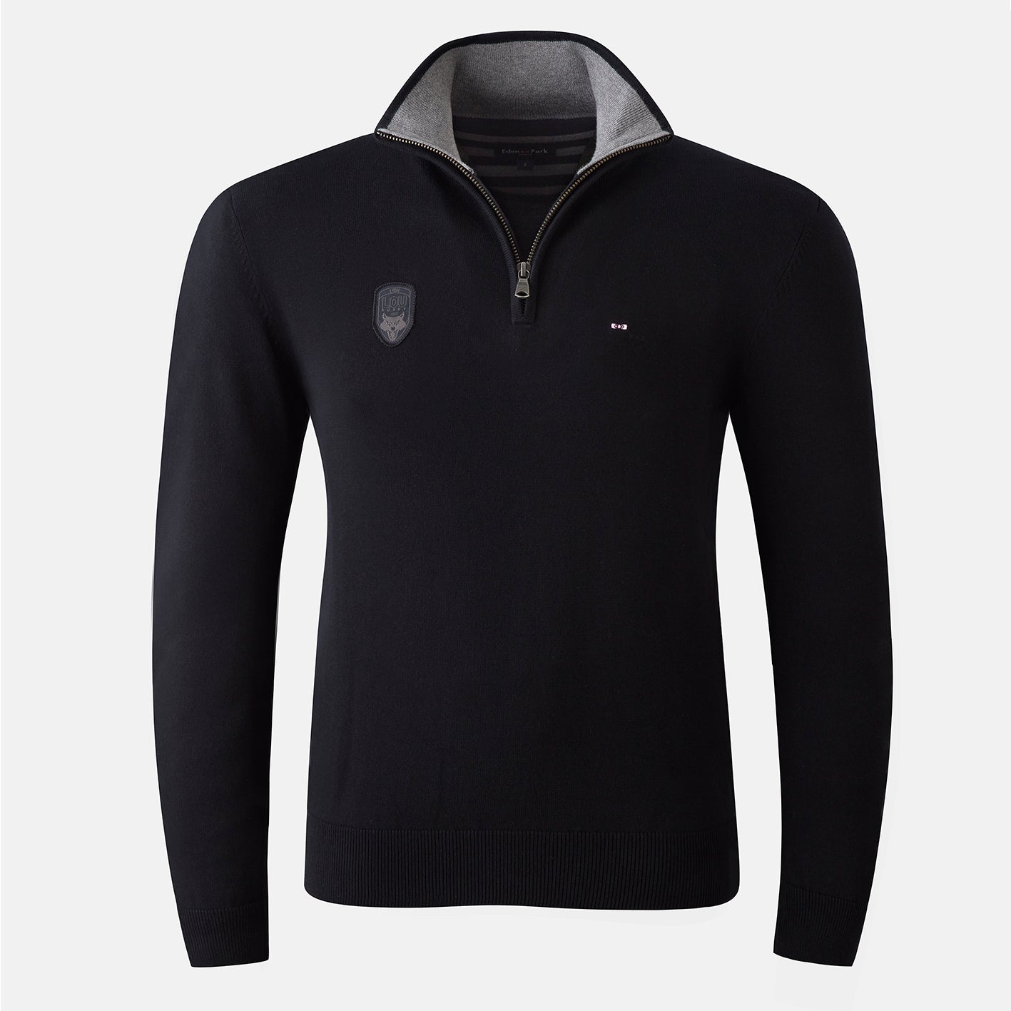 gilet-noir-lou-rugby-collection-eden-park-3/4-zip3