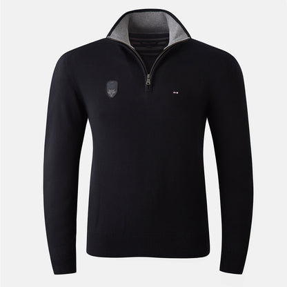 gilet-noir-lou-rugby-collection-eden-park-3/4-zip3