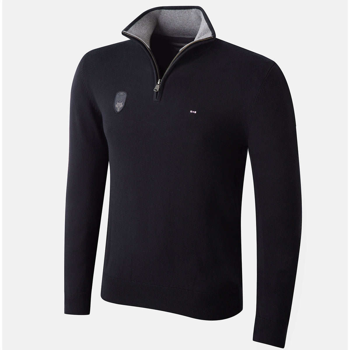 gilet-noir-lou-rugby-collection-eden-park-3/4-zip4