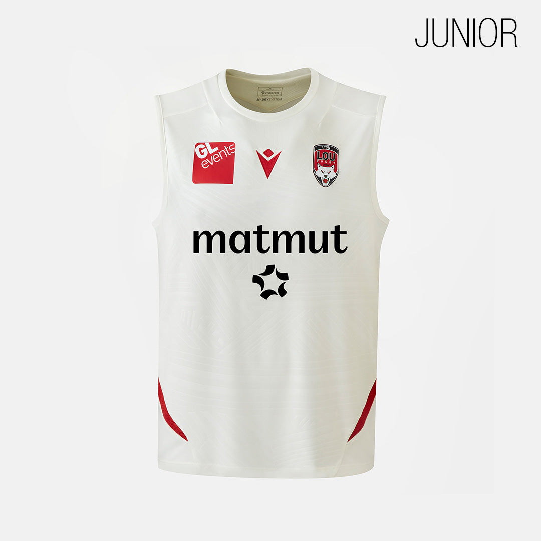 Débardeur Training Rucky Junior LOU Rugby Estyval Off White Macron