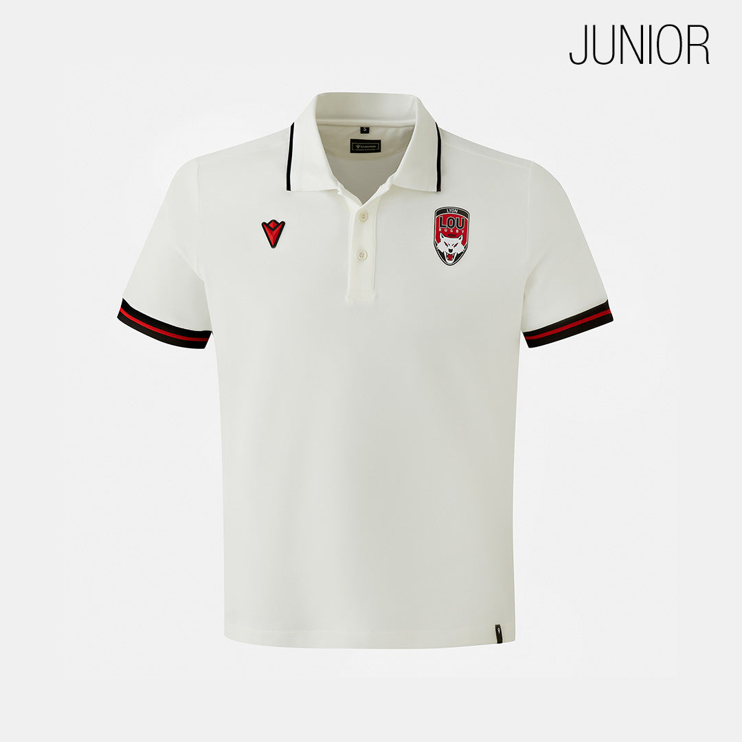 Polo Travel Rucky Junior LOU Rugby Estyval Off White Macron