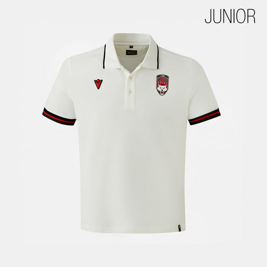 Polo Travel Rucky Junior LOU Rugby Estyval Off White Macron