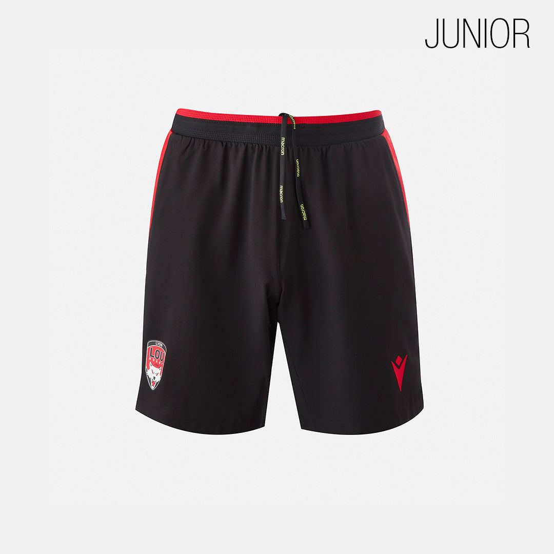 Short Training Rucky Junior LOU Rugby Estyval Noir Macron