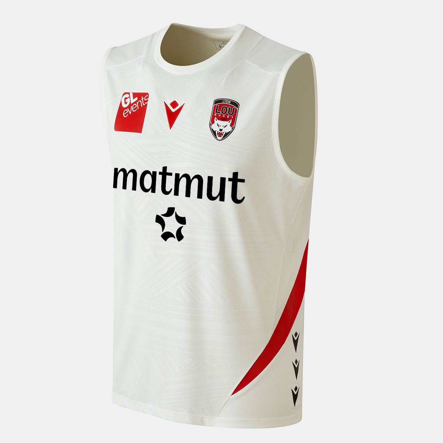 Macron Débardeur Training Rucky Junior LOU Rugby Estyval Off White