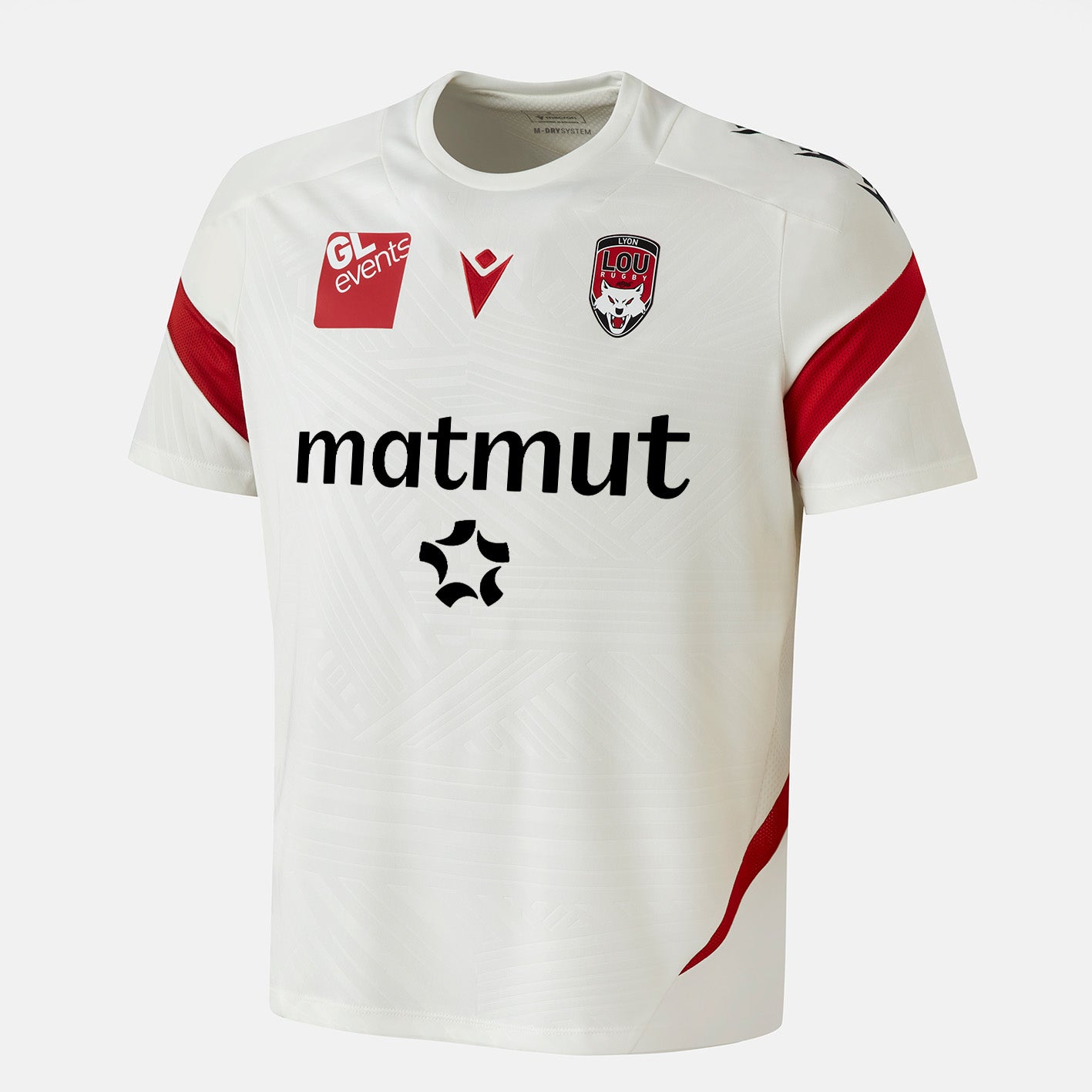 Macron T-Shirt Training Rucky Junior LOU Rugby Estyval Off White