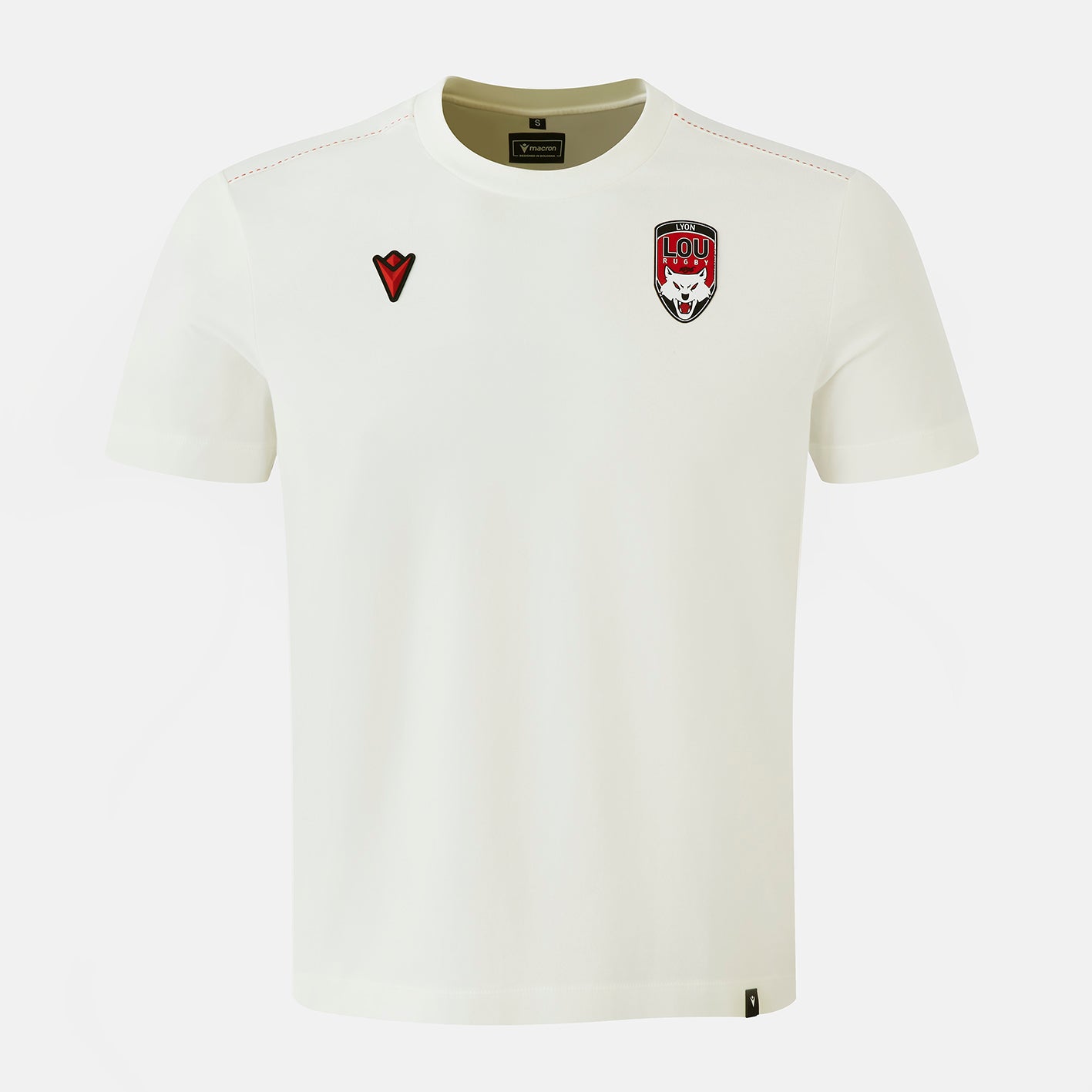 Macron T-Shirt Travel Rucky Junior LOU Rugby Estyval Off White