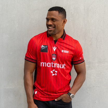 maillot 2025-2026 du lou rugby porté par un joueur pro